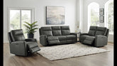 Modena Top-Grain Leather Power Reclining 3-Piece Sofa Set